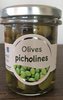 LES OLIVES DU MONT BOUQUET - Grüne Oliven - Picholines, 100gr